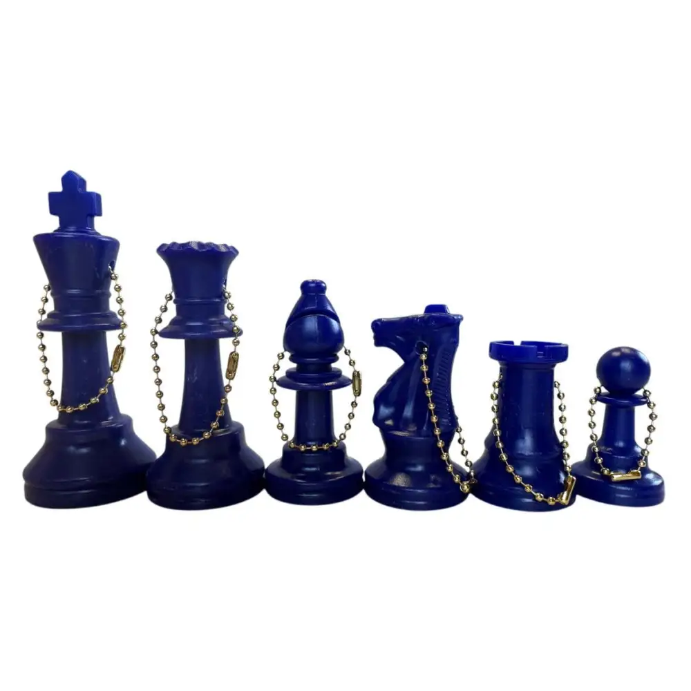 Full Side Plastic Chess KeyChains - Choice of Color - Blue - Chess Accessories