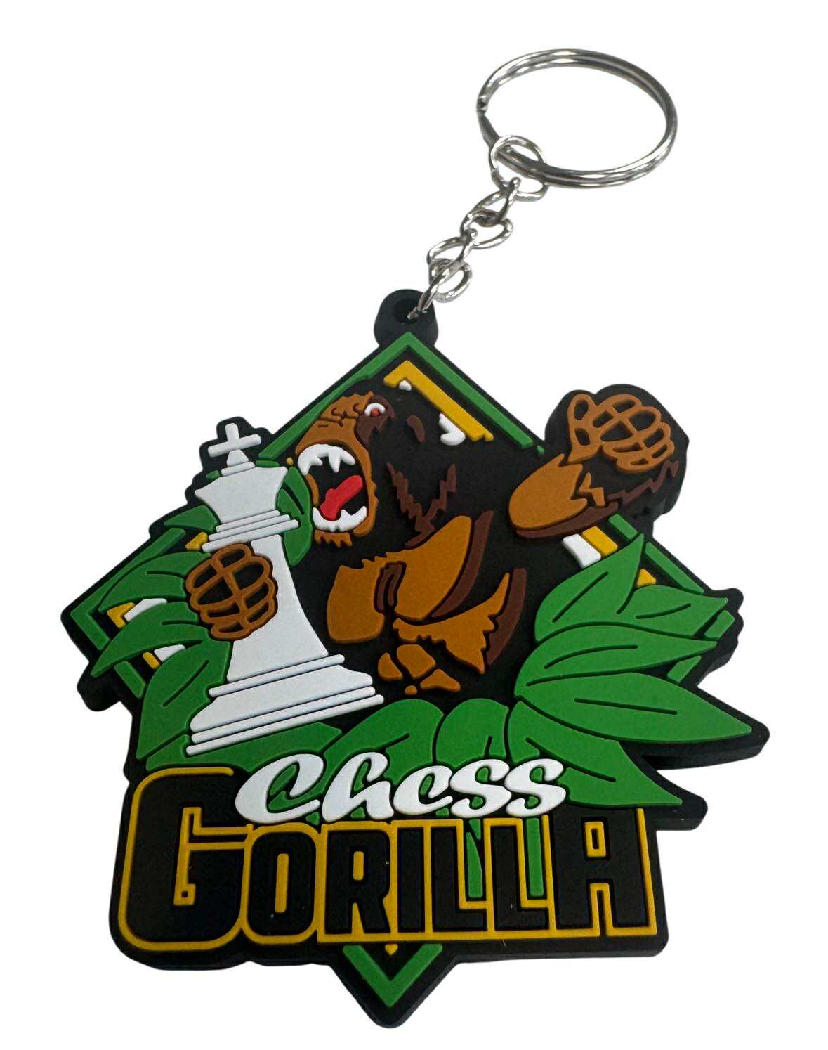 Rubber Chess Gorilla Keychain