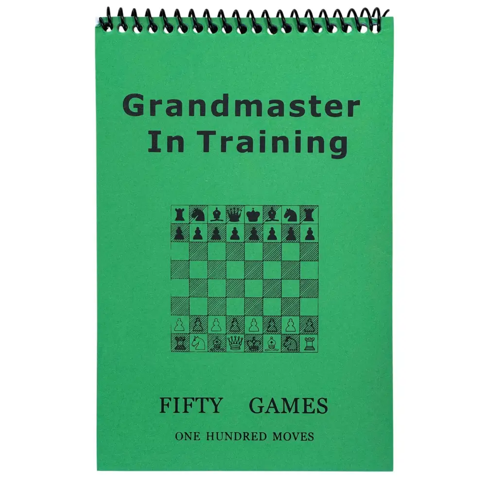 Grandmaster in Training Green Softcover Scorebook - Chess Scorebook