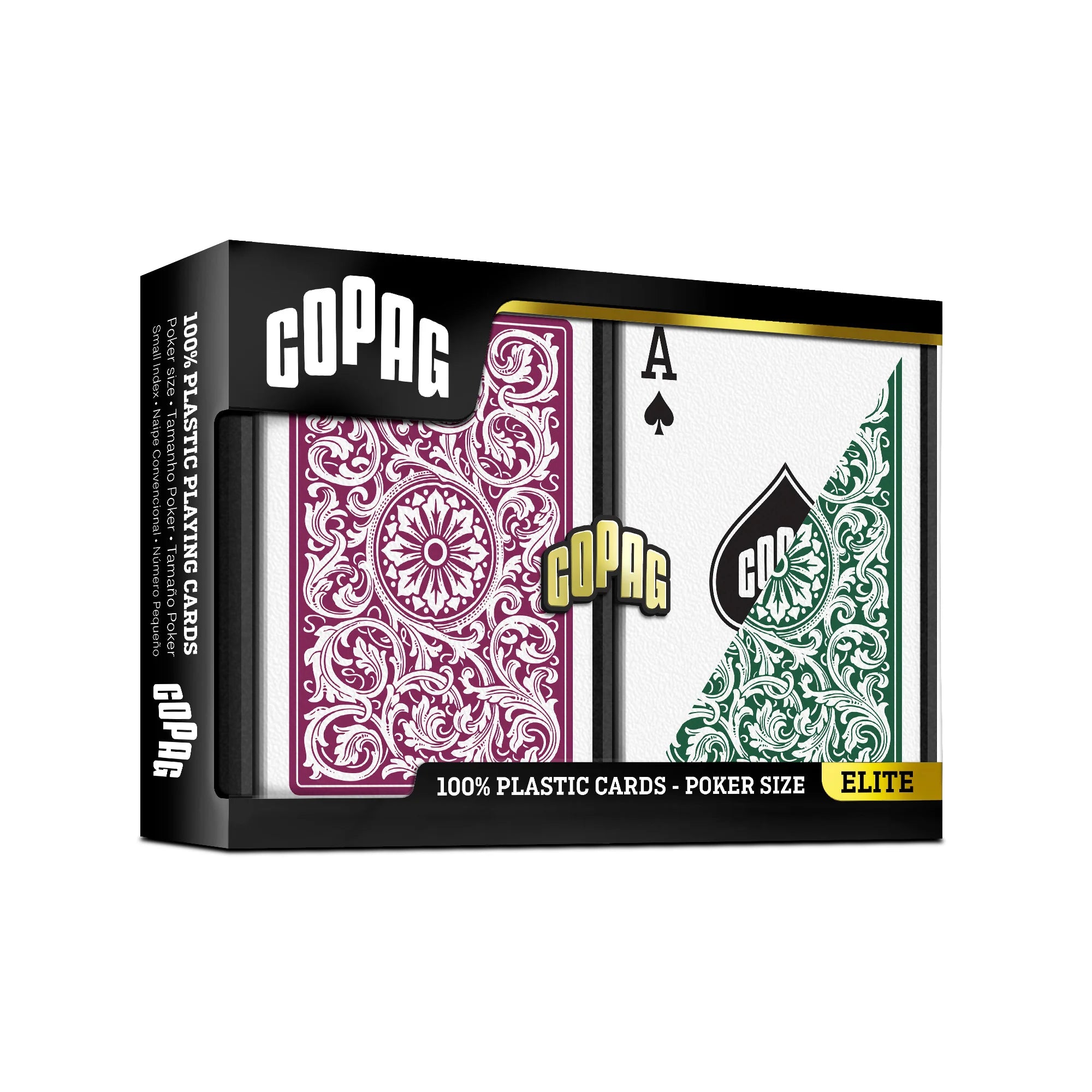 Bridge Regular Index 1546 Green/Burg Case 12 Setups COPAG