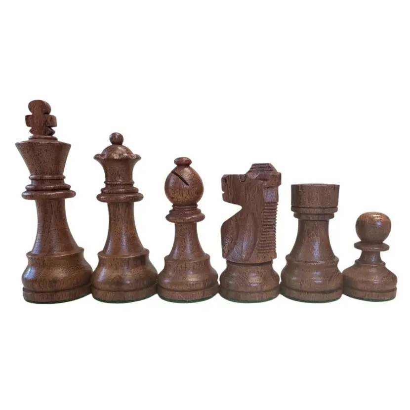 Howard Staunton Chess Pieces - Babul Wood - 3X Weight - 4Q - 3 3/4 K - Chess Pieces