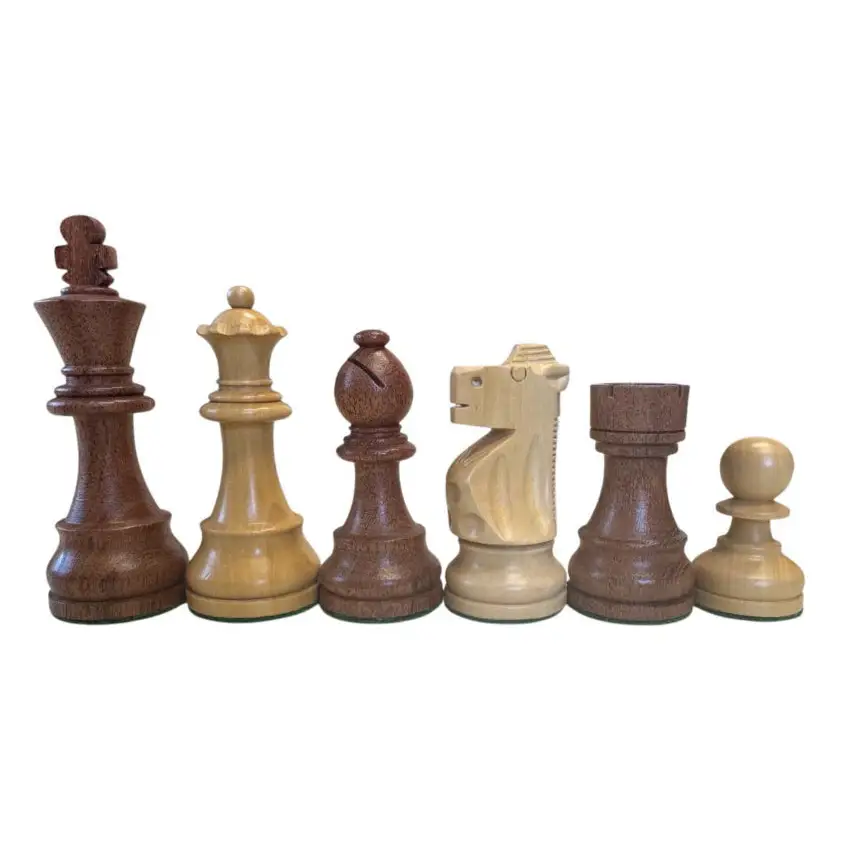 Howard Staunton Chess Pieces - Babul Wood - 3X Weight - 4Q - 3 3/4 K - Chess Pieces