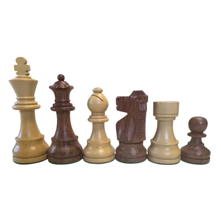 Howard Staunton Chess Pieces - Babul Wood - 3X Weight - 4Q - 3 3/4 K - Chess Pieces
