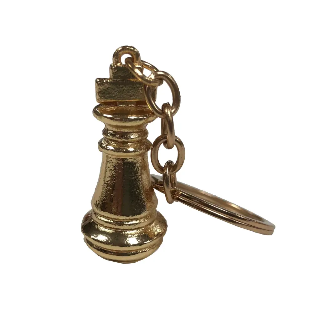 Metal King Keychain Gold