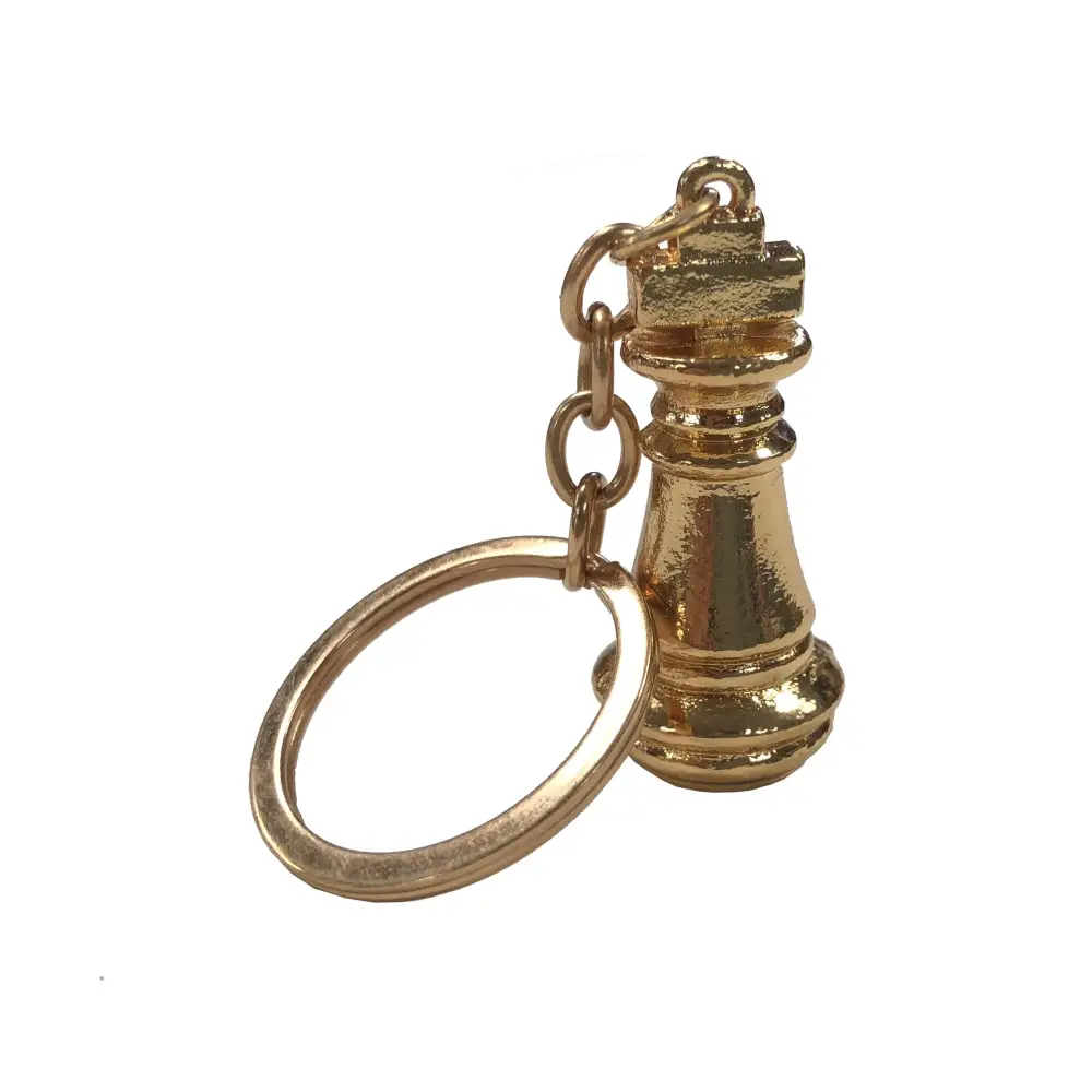 Metal King Keychain Gold