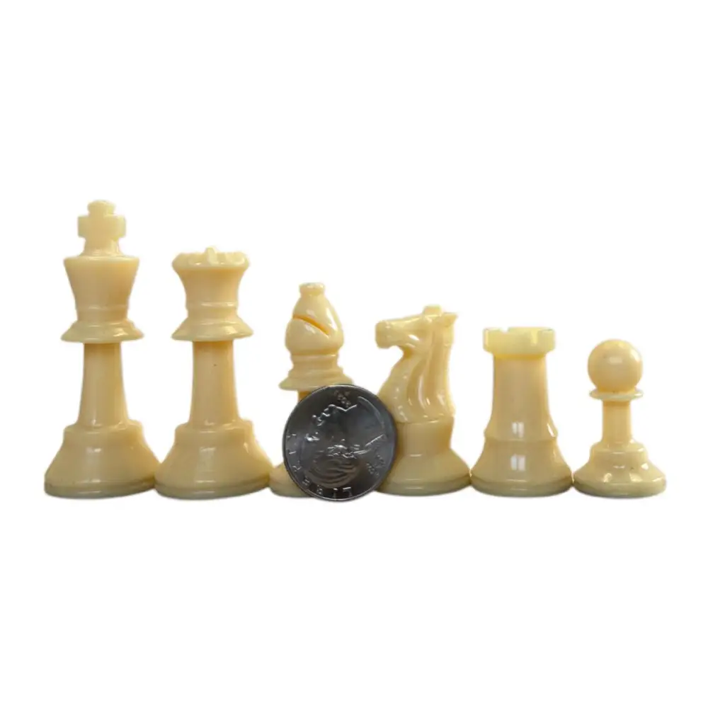 Mini Chess Set - 2 1/2 in.King Plastic Analysis Chess Pieces - Chess Pieces