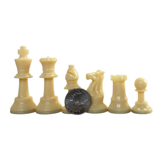 Mini Chess Set - 2 1/2 in.King Plastic Analysis Chess Pieces - Chess Pieces