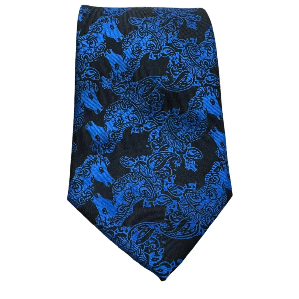Blue Knight Chess Tie
