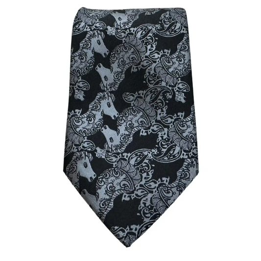 Silver Knight Chess Tie