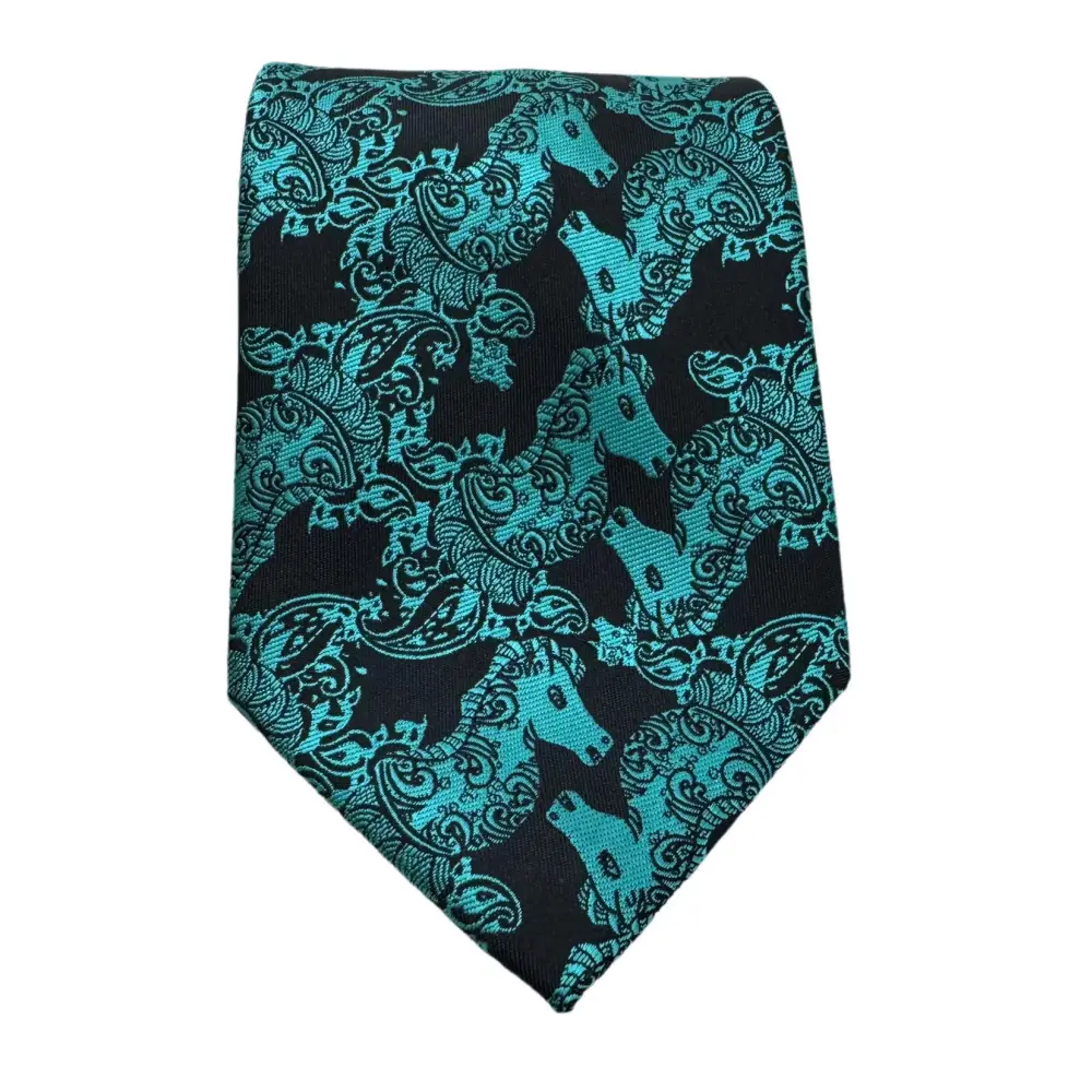 Tourquoise Knight Chess Tie