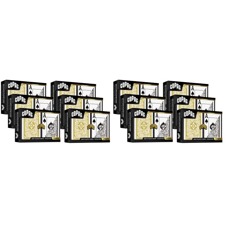 Poker Super Legacy Black/Gold 12 Deck Case COPAG