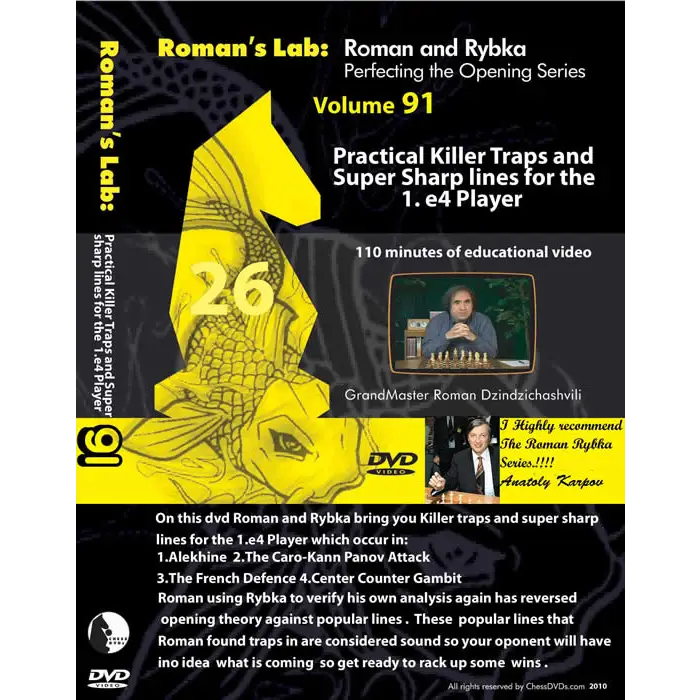 Roman's Chess Download 91: Killer Traps & Sharp lines for 1.e4 Player
