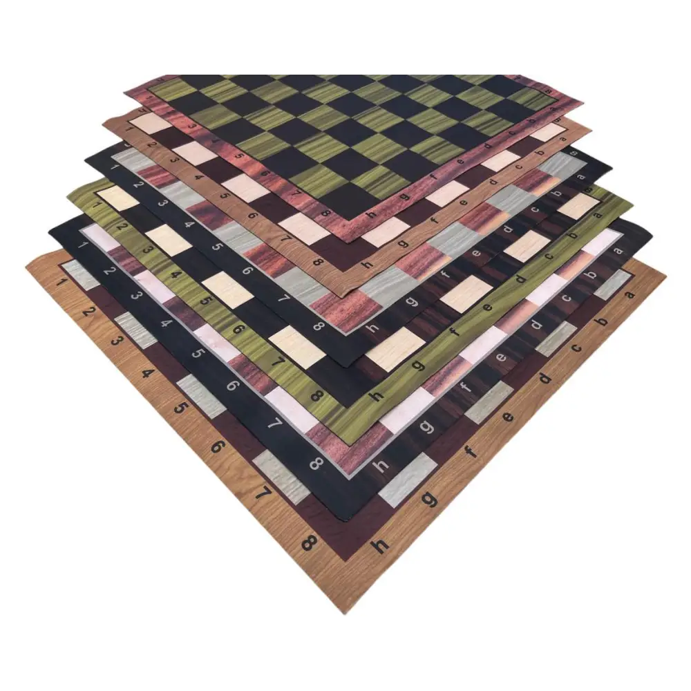 Series II - Wood Grain Thin Floppy Mousepad Chess Board - Chess Board