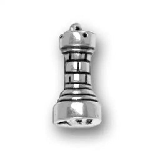 Sterling Silver Rook Chess Piece Charm