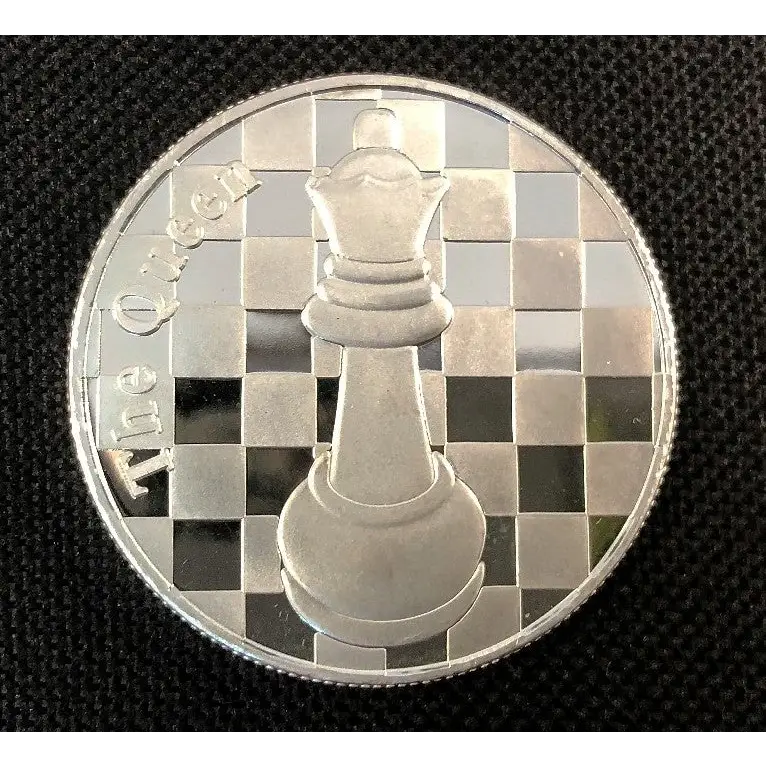 The Queen - 1 Troy Oz .999 Silver Round Chess Coin - 1 9/16" Dia.