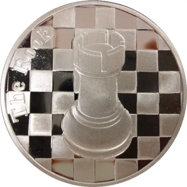 The Rook - 1 Troy Oz .999 Silver Round Chess Coin - 1 9/16" Dia.
