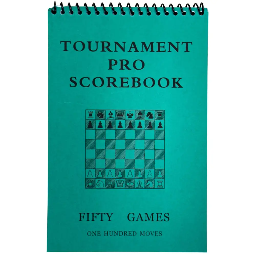 Tournament Pro Green Softcover Scorebook - Chess Scorebook