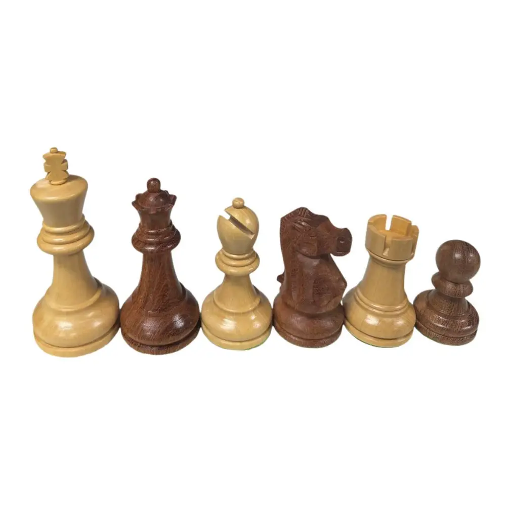 Ultimate Babul Wood Chess Set 3X Weight - 4 Queens - w/ Travel Case - Chess Pieces