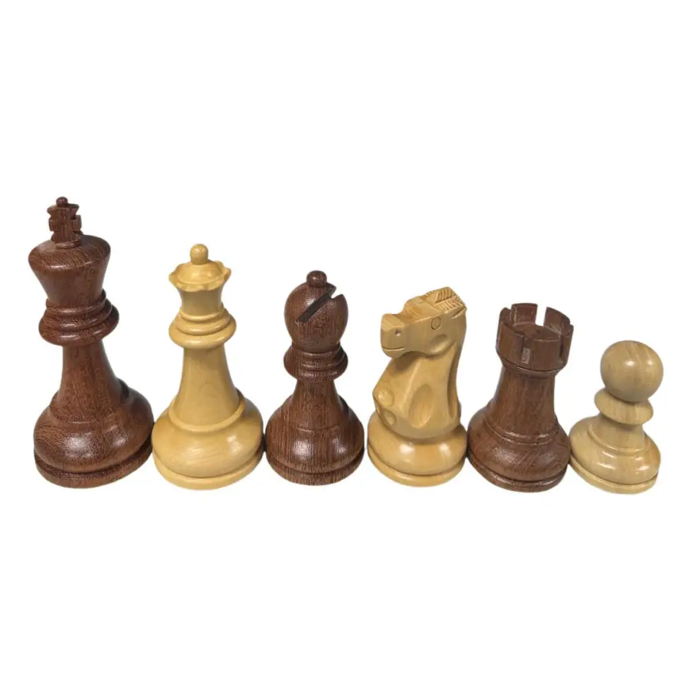 Ultimate Babul Wood Chess Set 3X Weight - 4 Queens - w/ Travel Case - Chess Pieces