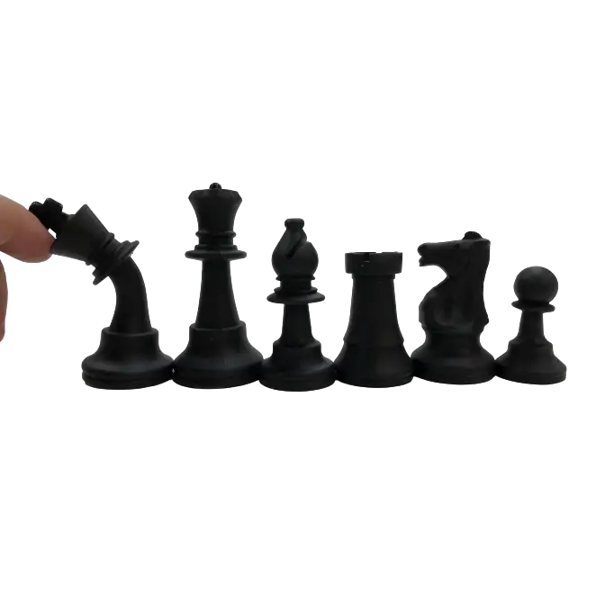Washable Silicone Club Chess Set - Full Size 3 3/4 in. King - Chess Pieces