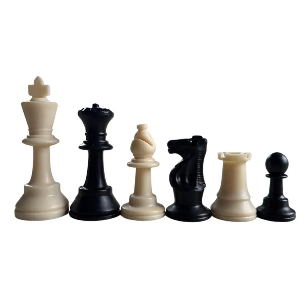 Weighted Scholastic Plastic Chess Pieces - Matte Finish - Chess Pieces