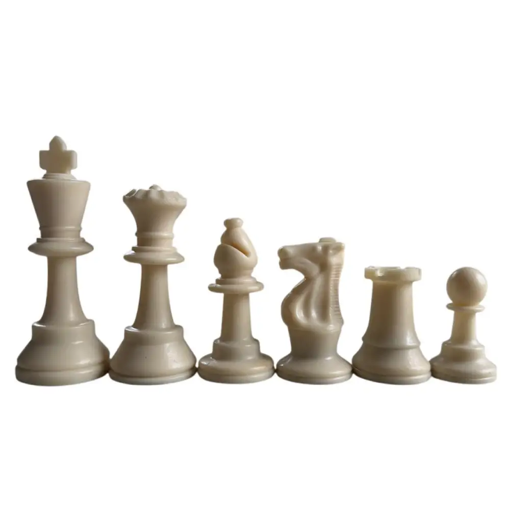 Weighted Scholastic Plastic Chess Pieces - Matte Finish - Chess Pieces