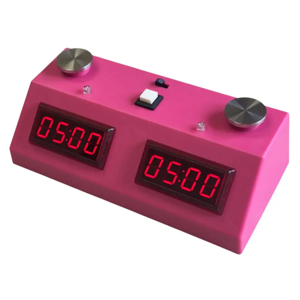 Z Mart Chess Clock Pink Case Red Display