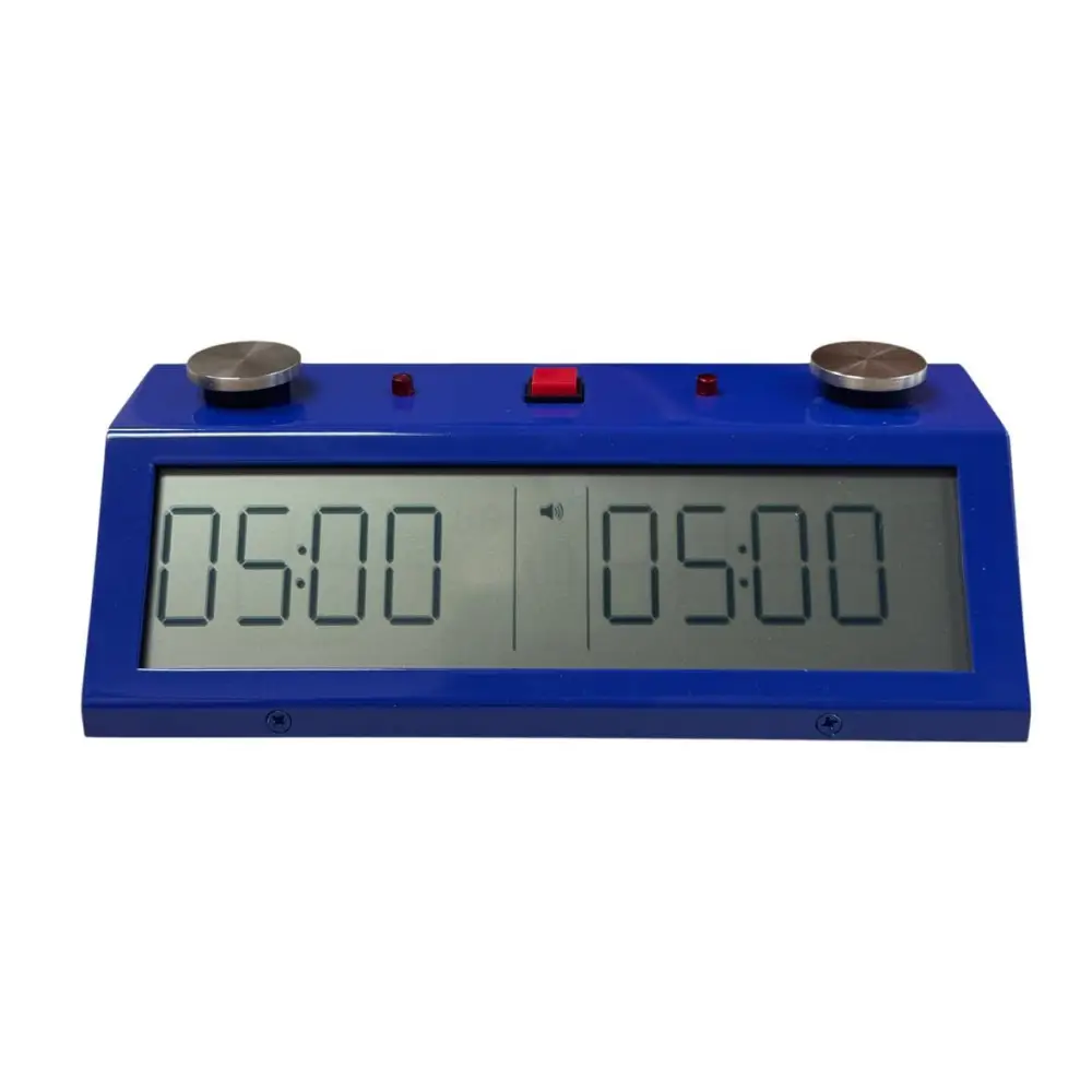 Z Mart Pro Tap-N-Touch Chess Clock - Metal Case - Blue - Chess Clock