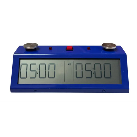Z Mart Pro Tap-N-Touch Chess Clock - Metal Case - Blue - Chess Clock
