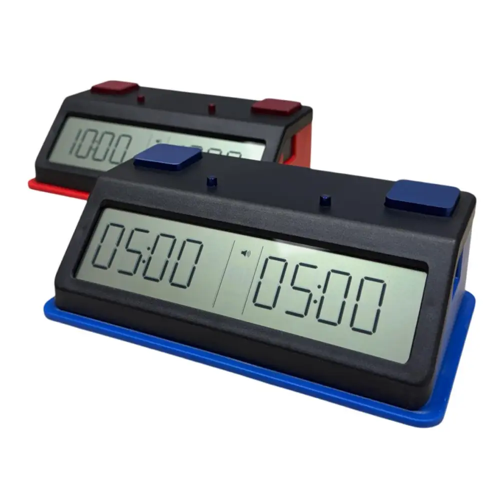 Z Mart Tap-N-Set Digital Chess Clock - Touch Button- LCD Display - Chess Clock