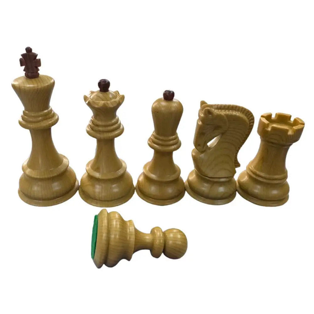Zagreb Woodtek White Chess Pieces