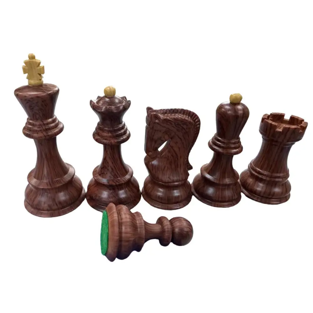 Zagreb Woodtek Dark Chess Pieces