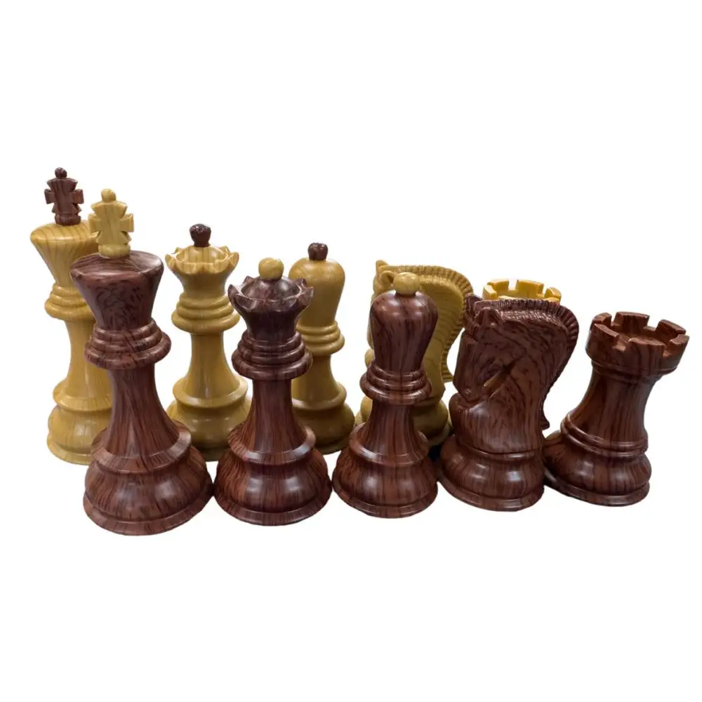 Zagreb WoodTek Plastic Chess Set w/ 3 3/4 Inch King - Chess Pieces