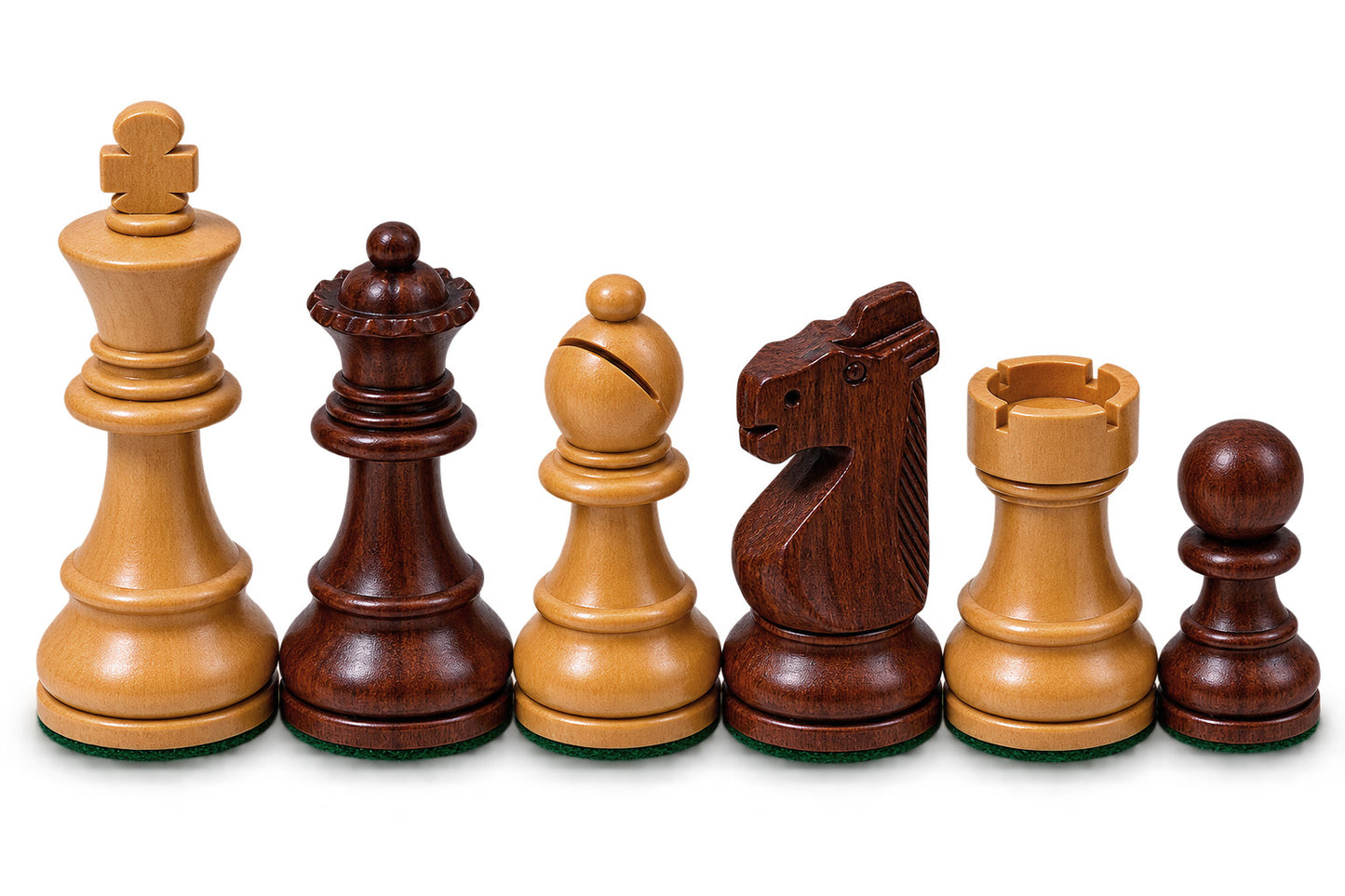 Staunton Chess Set Luxury Anjun Wood - 3X Weight - 4Q - 3 3/4 K