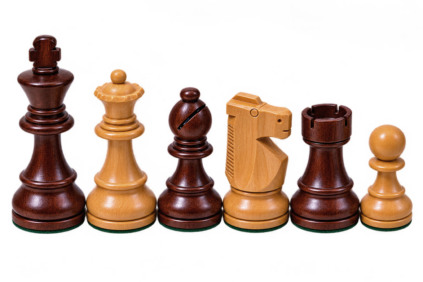 Staunton Chess Set Luxury Anjun Wood - 3X Weight - 4Q - 3 3/4 K