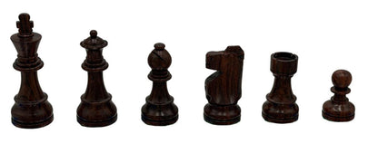 Staunton Chess Set Luxury Anjun Wood - 3X Weight - 4Q - 3 3/4 K