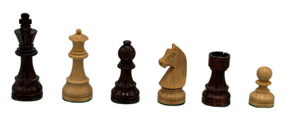 European Style Chess Set of Luxyury Anjan Wood 3 3/4" 2XQ Weighted