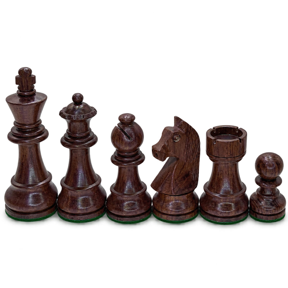 European Style Chess Set of Luxury Anjan Wood 3 3/4" 2XQ Weighted