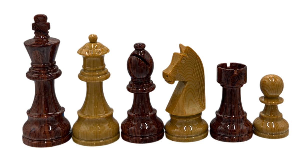 European WoodTek Weighted Plastic Chess Set, 3 3/4" King