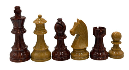 European WoodTek Weighted Plastic Chess Set, 3 3/4" King