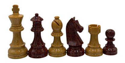 European WoodTek Weighted Plastic Chess Set, 3 3/4" King