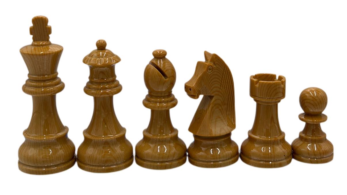 European WoodTek Weighted Plastic Chess Set, 3 3/4" King