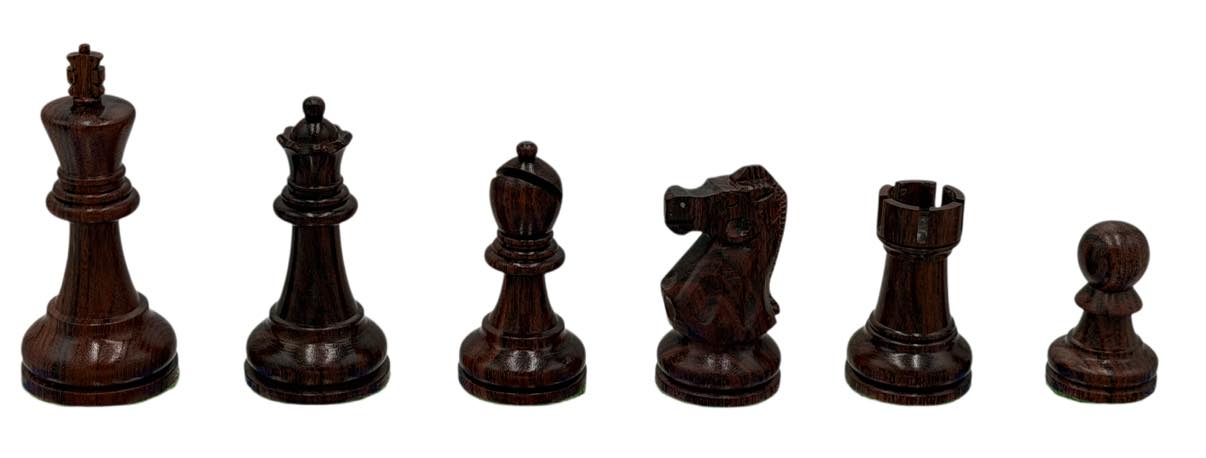Ultimate Luxury Anjan Wood Chess Set - 4X Weight - 4 Queens w/travel case