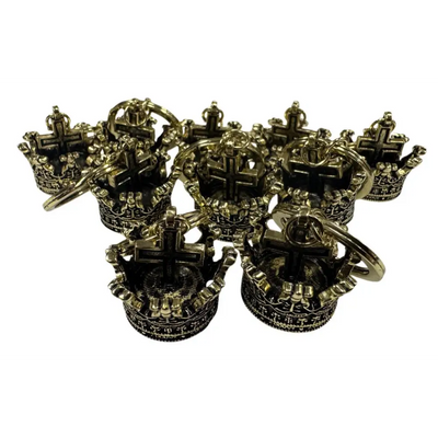 Gold Crown Chess King Keychain