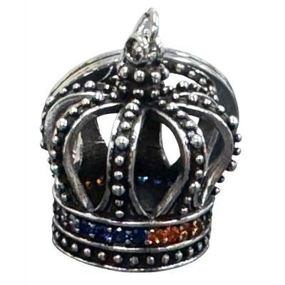 Queen Crown Metal Chess Keychain