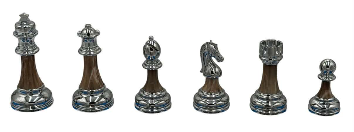 Classic Staunton Acrylic & Metal Heavy Chess Pieces