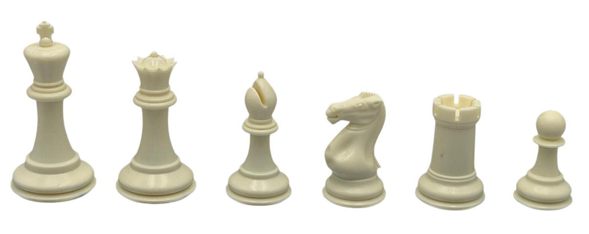 Big Knight - Plastic Chess Set - Heavily Weighted 3lbs+ - 3 3/4 King