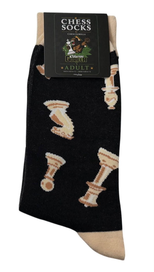 Chess Socks - Adult Size 6-12 - Choice of Color
