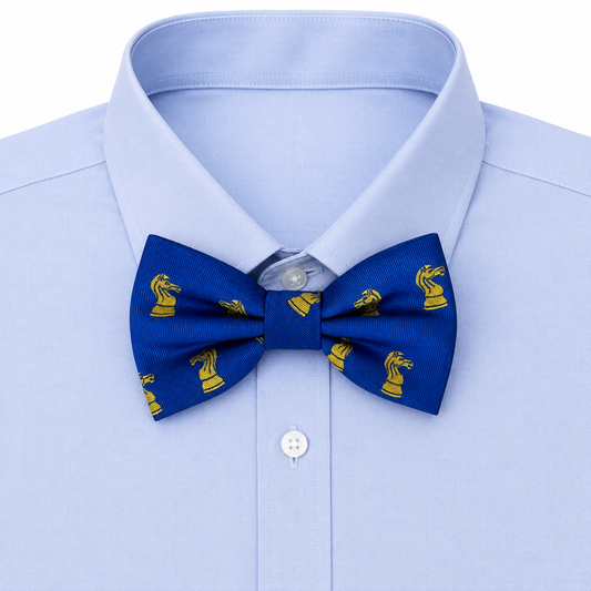 Blue Chess Bow Tie | Chess Gorilla