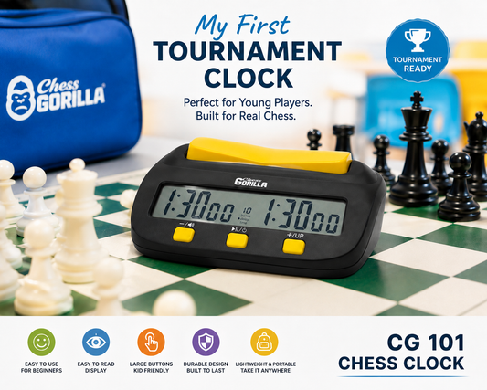 CG 101 Scholastic Digital Chess Clock – 1 Time Control, Increment/Delay